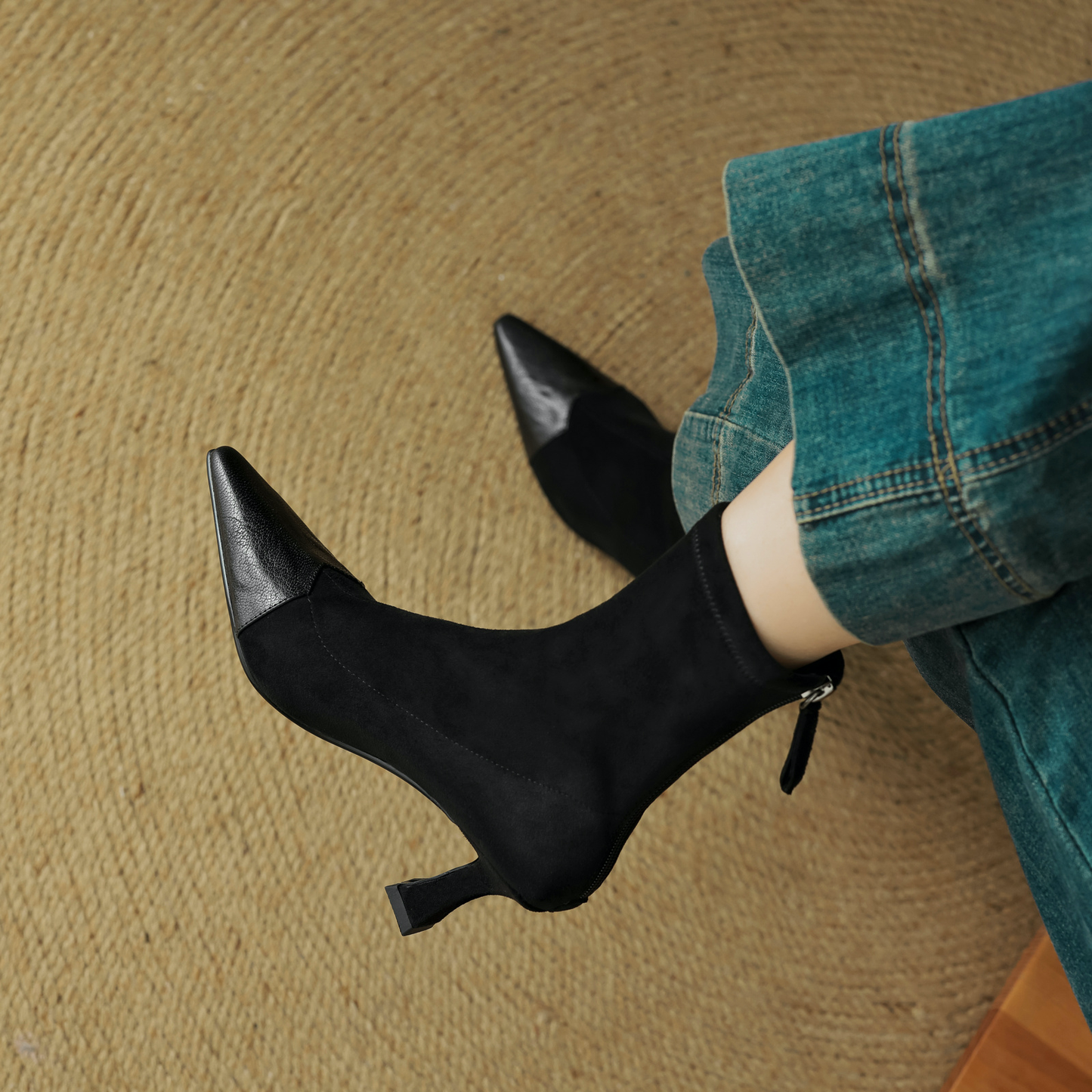 USS Shoes Suyin Women's Pointed Toe Stretch Ankle Boots - Luxuryurbanwear