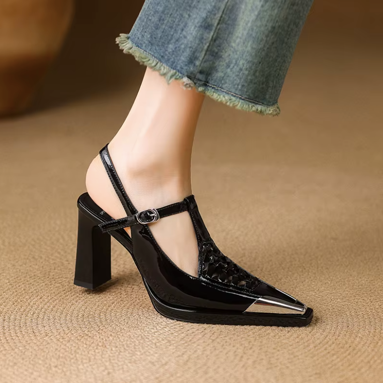 USS Shoes Tatiana Women's Pointed Toe T-Strap Dress Pumps