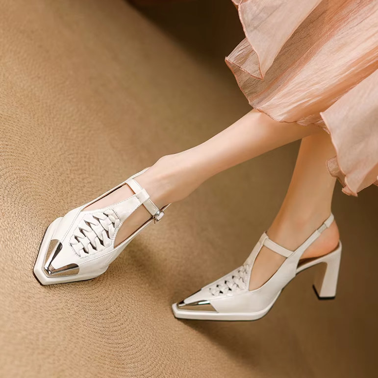 USS Shoes Tatiana Women's Pointed Toe T-Strap Dress Pumps