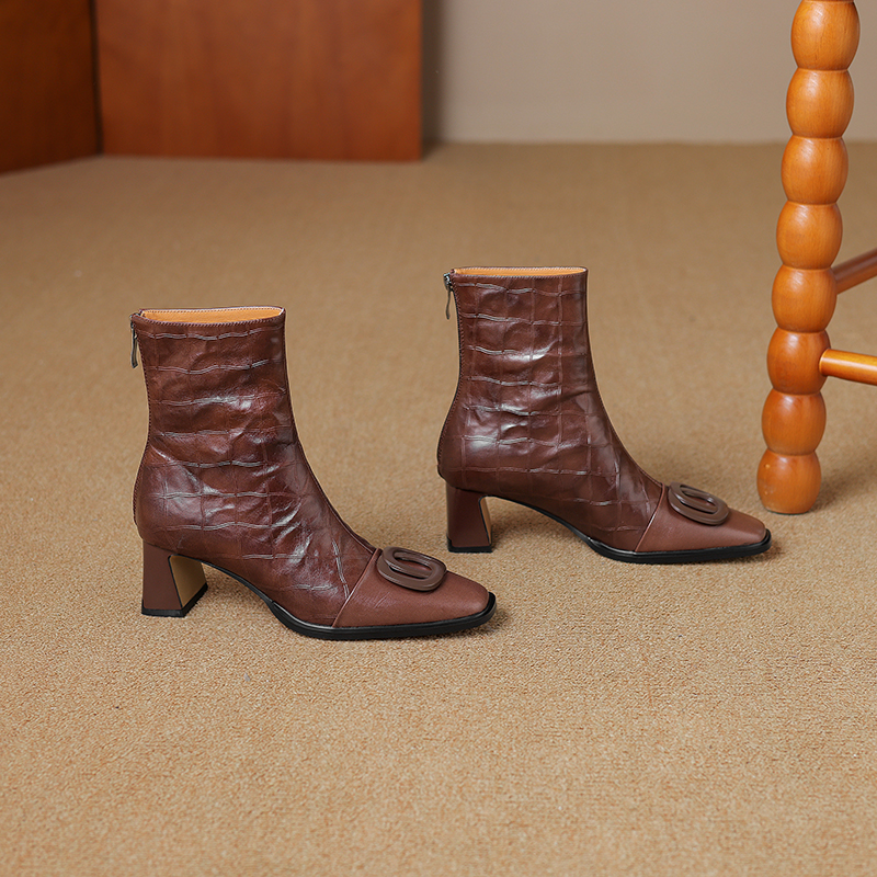 USS Shoes Violet Women's Genuine Leather Boots - Luxuryurbanwear