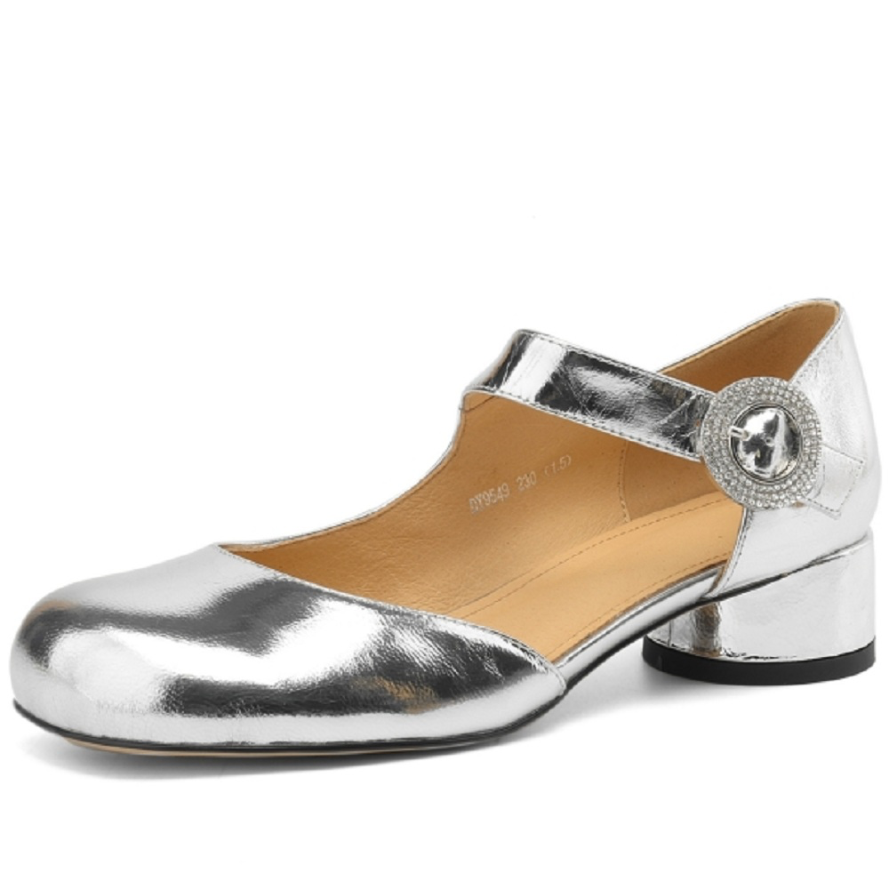 USS Shoes Virginia Women's Round Toe Ankle Buckle Strap Pumps - Luxuryurbanwear