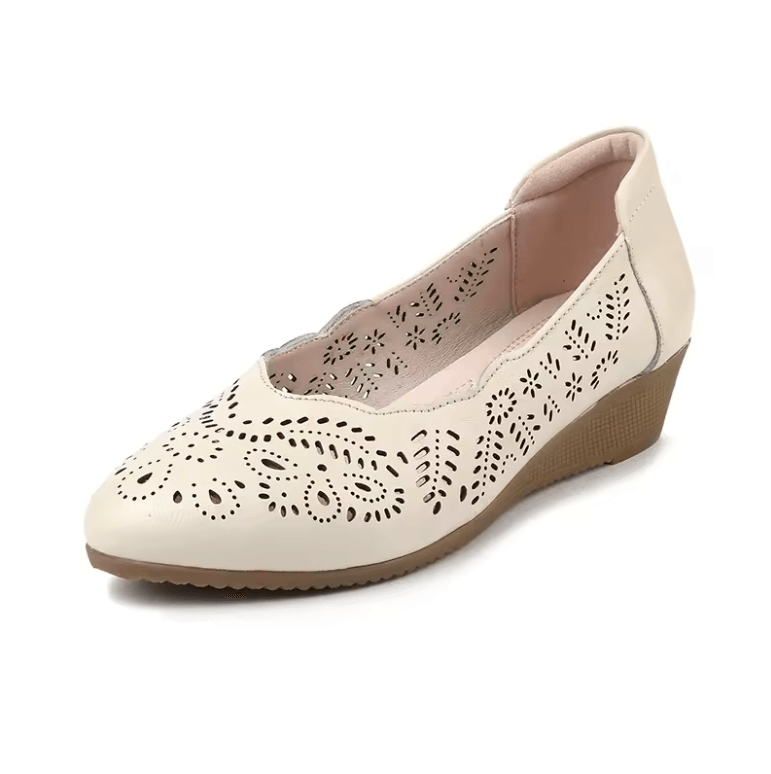USS Shoes Viviana Women's Leather Breathable Hollow Soft Wedges