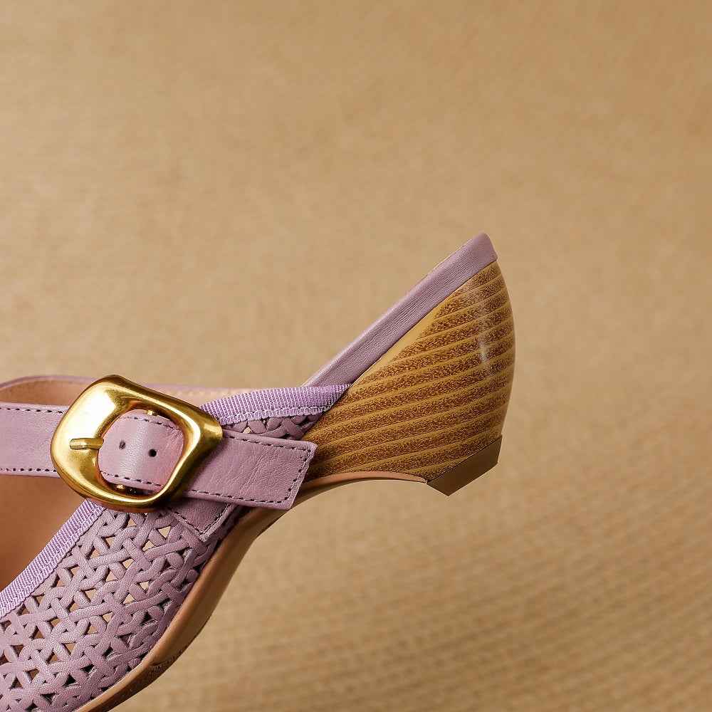 USS Shoes Women's Mary Janes Openwork Leather Sandals