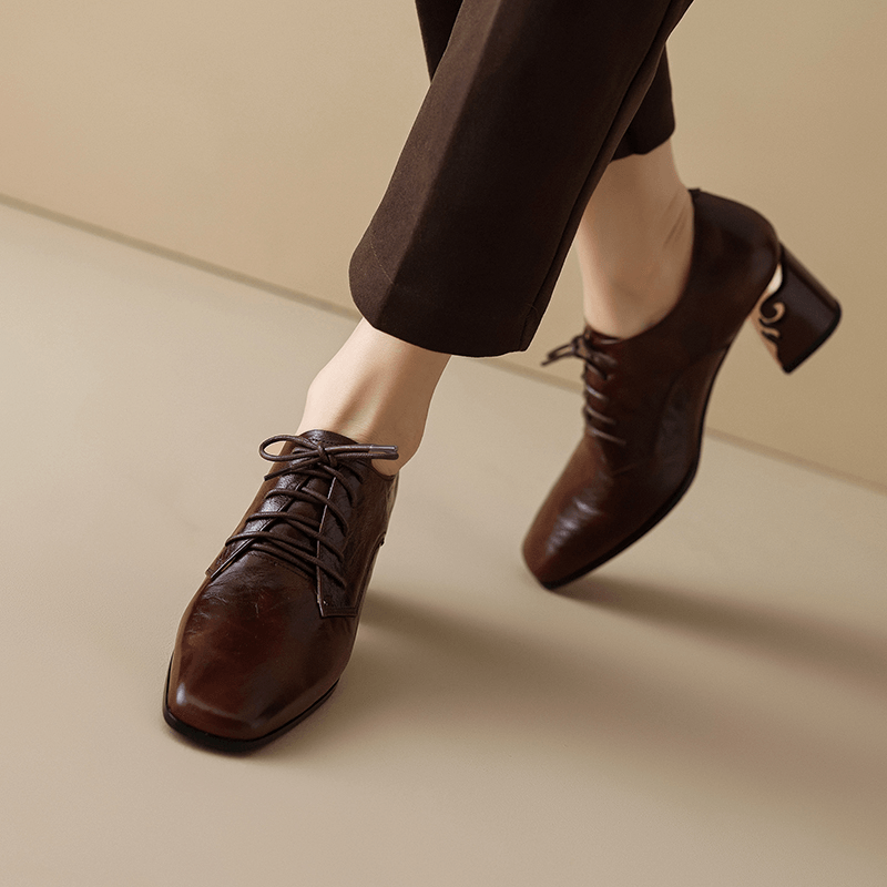 USS Shoes Zeyna Women's Genuine Leather Lace Up Pumps