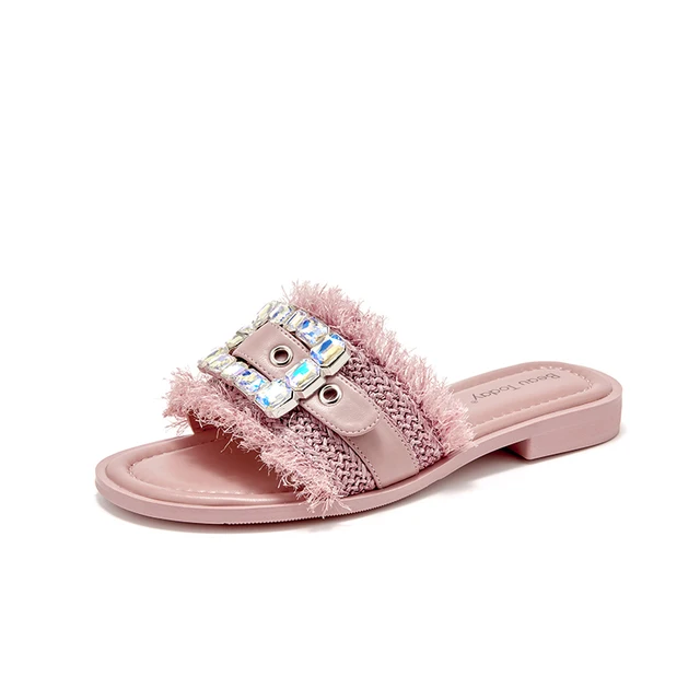 USS Shoes Zulma Women's Open-Toe Leather Slippers - Luxuryurbanwear