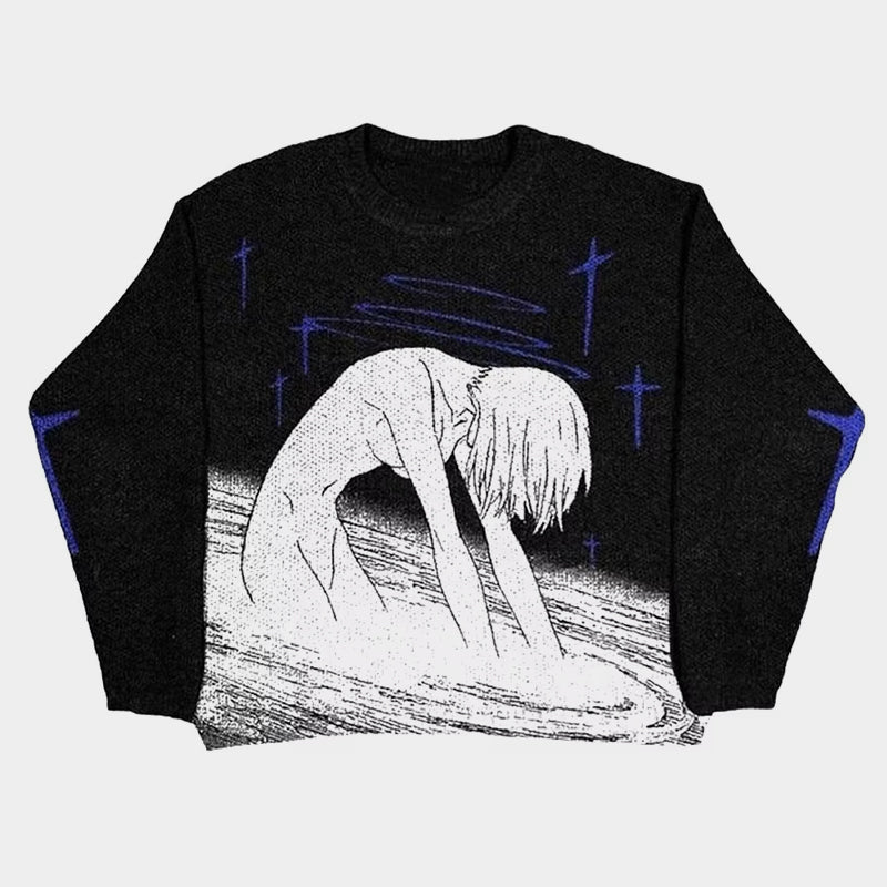 Melancholy Flow | High Street Knit Jumper - Luxuryurbanwear