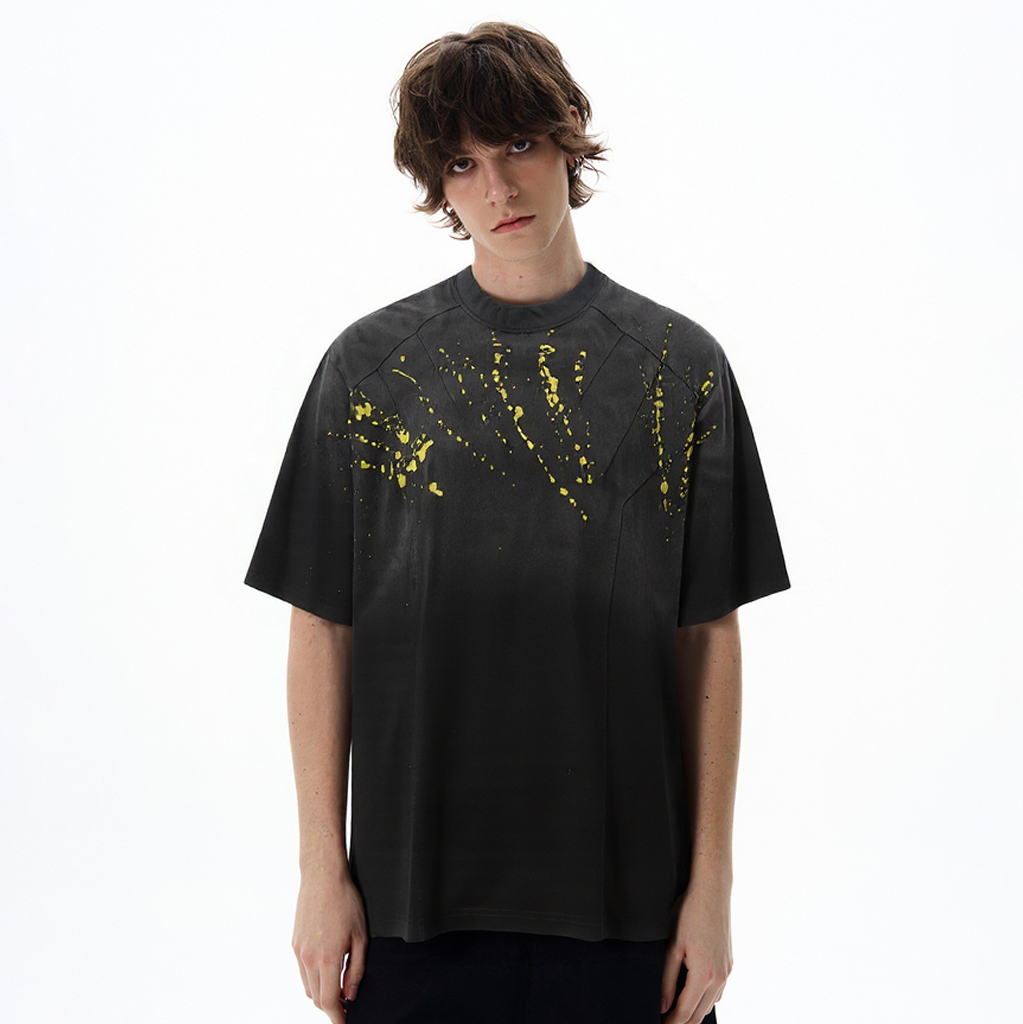 Splatter Graphic | Black T-Shirt - Luxuryurbanwear