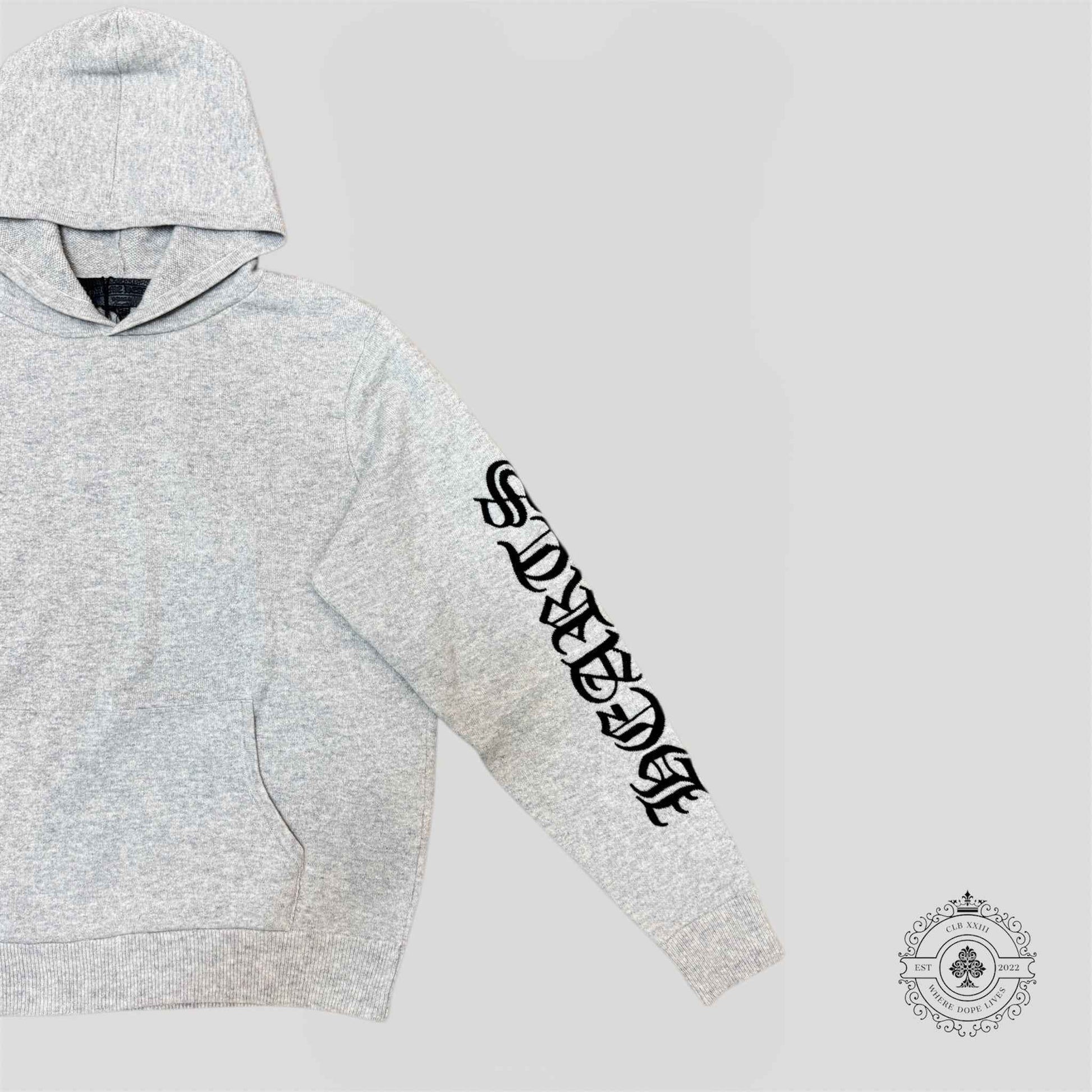 Chrome Hearts Life Sentence Cashmere Hoodie in Grey