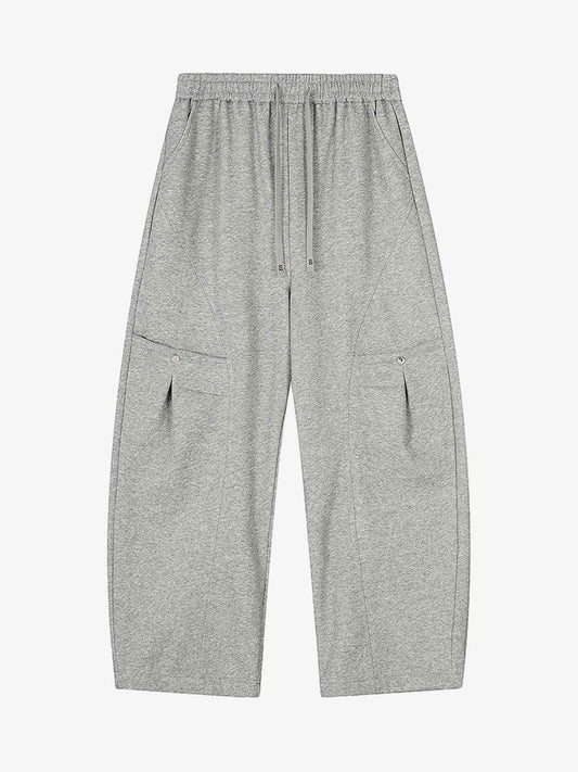 Riveted Pleated Drawstring Barrel Pants
