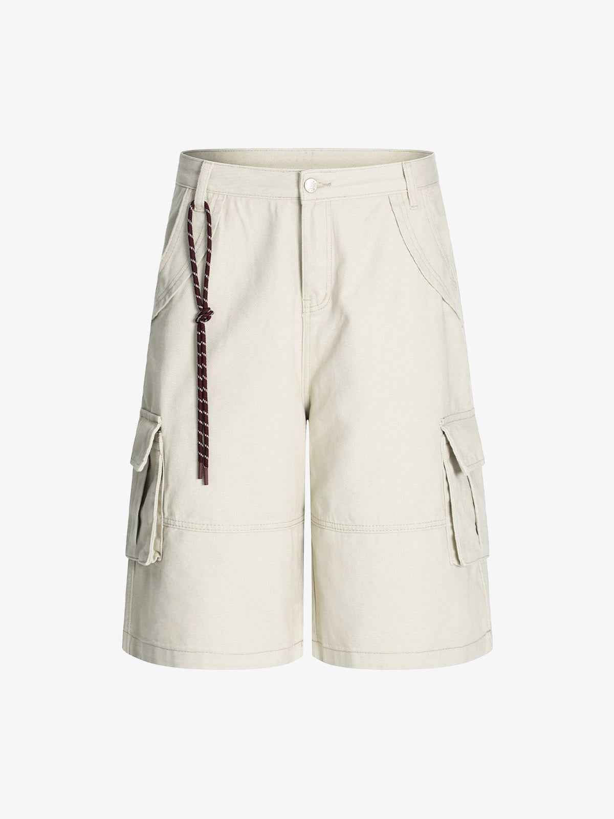 Adjustable Drawstring Cargo Jort