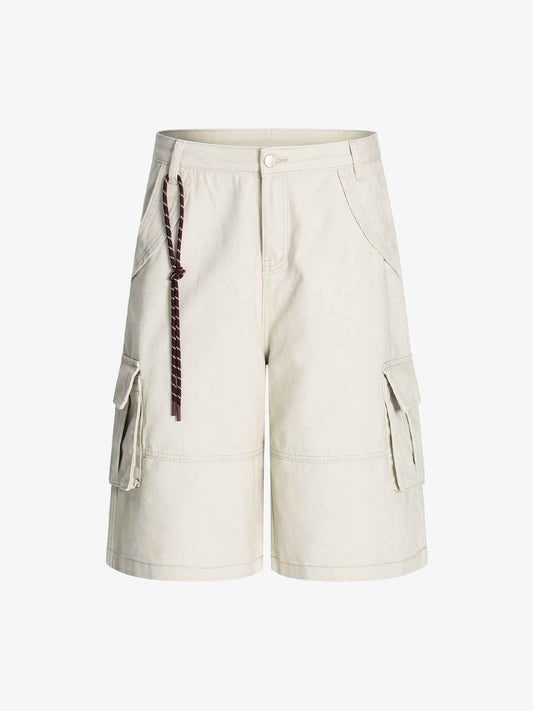 Adjustable Drawstring Cargo Jort