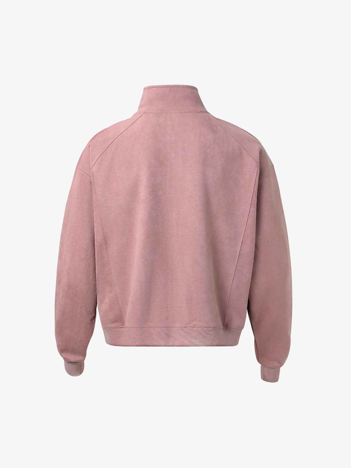 Suede Embroidered Zippered Short Jacket