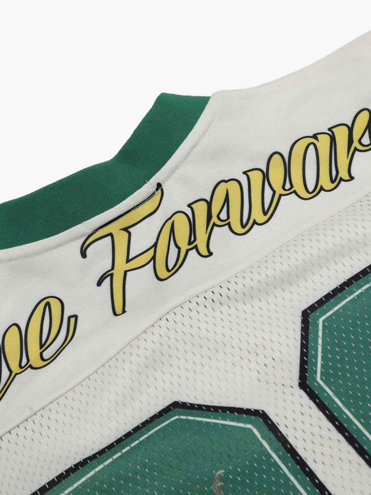 Oversized Sports Jersey V-Neck - Technical Mesh Block Streetwear T-Shirt