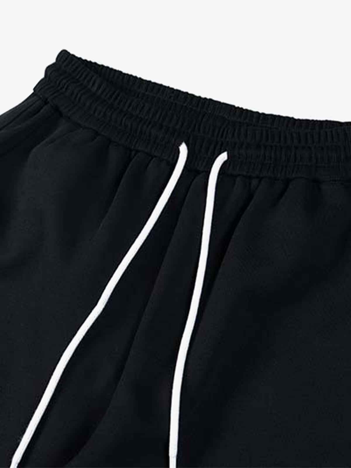 Street Patterned Striped Barrel Casual Pants