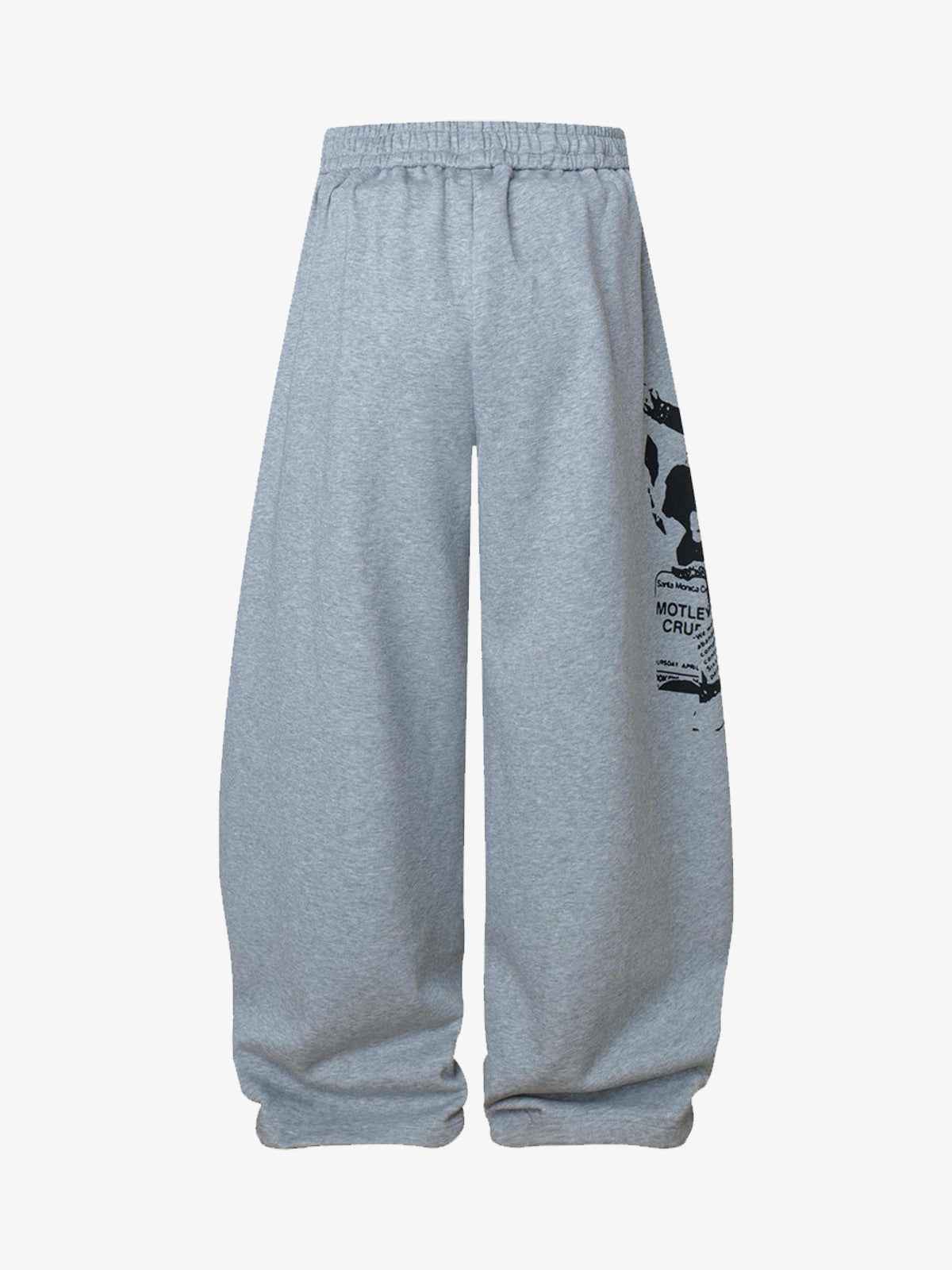 Dark Street Character Print Waist Strap Detail Barrel Pants