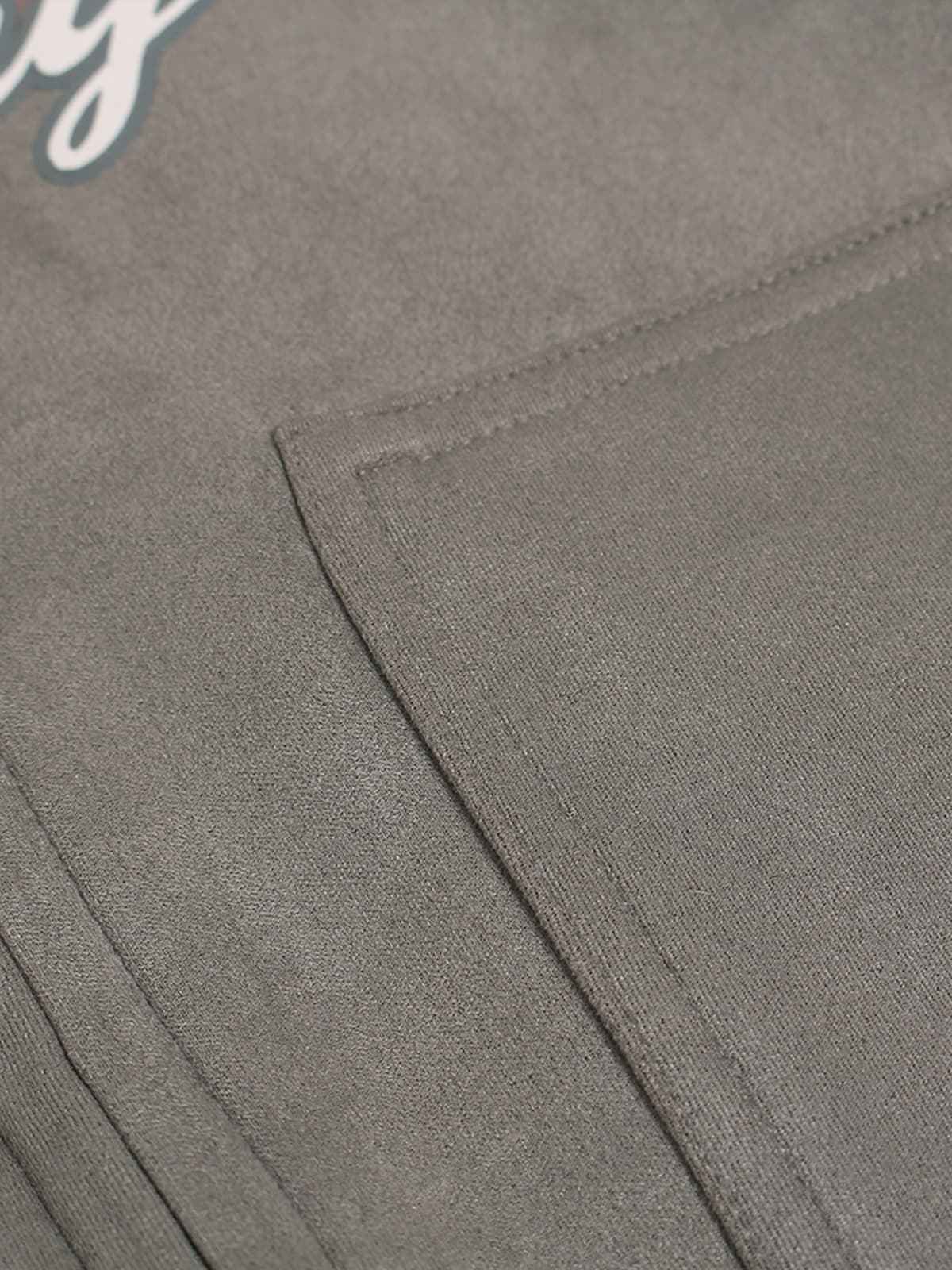 Suede Large Pocket Faux Two-Piece Zipper Short Jacket