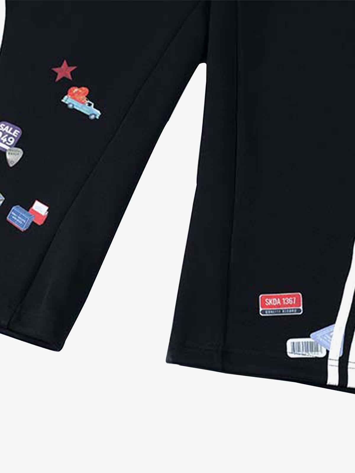 Street Patterned Striped Barrel Casual Pants