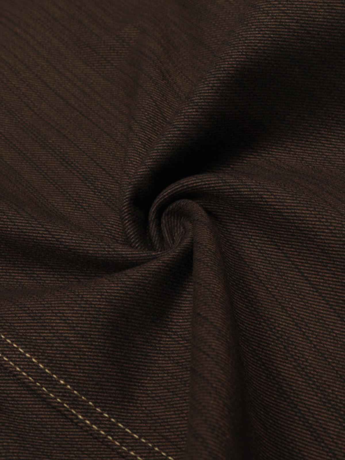 Vintage Contrast Thread Barrel Pants