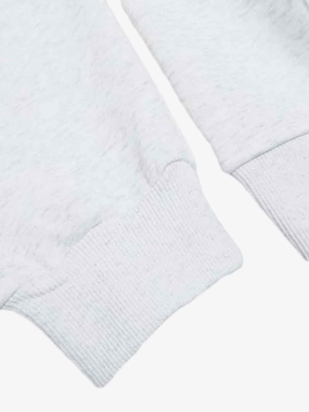 Letter Medal Embroidered Cardigan Fur Collar Zip Up Hoodie- 2502