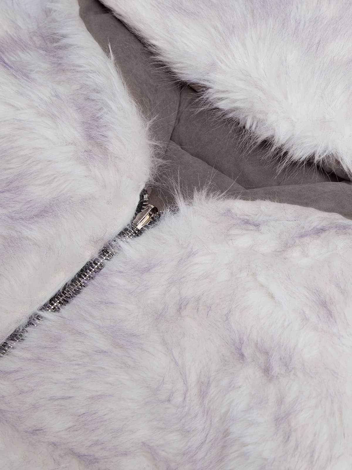 Oversized Reversible Fur Hooded Jacket - 2544
