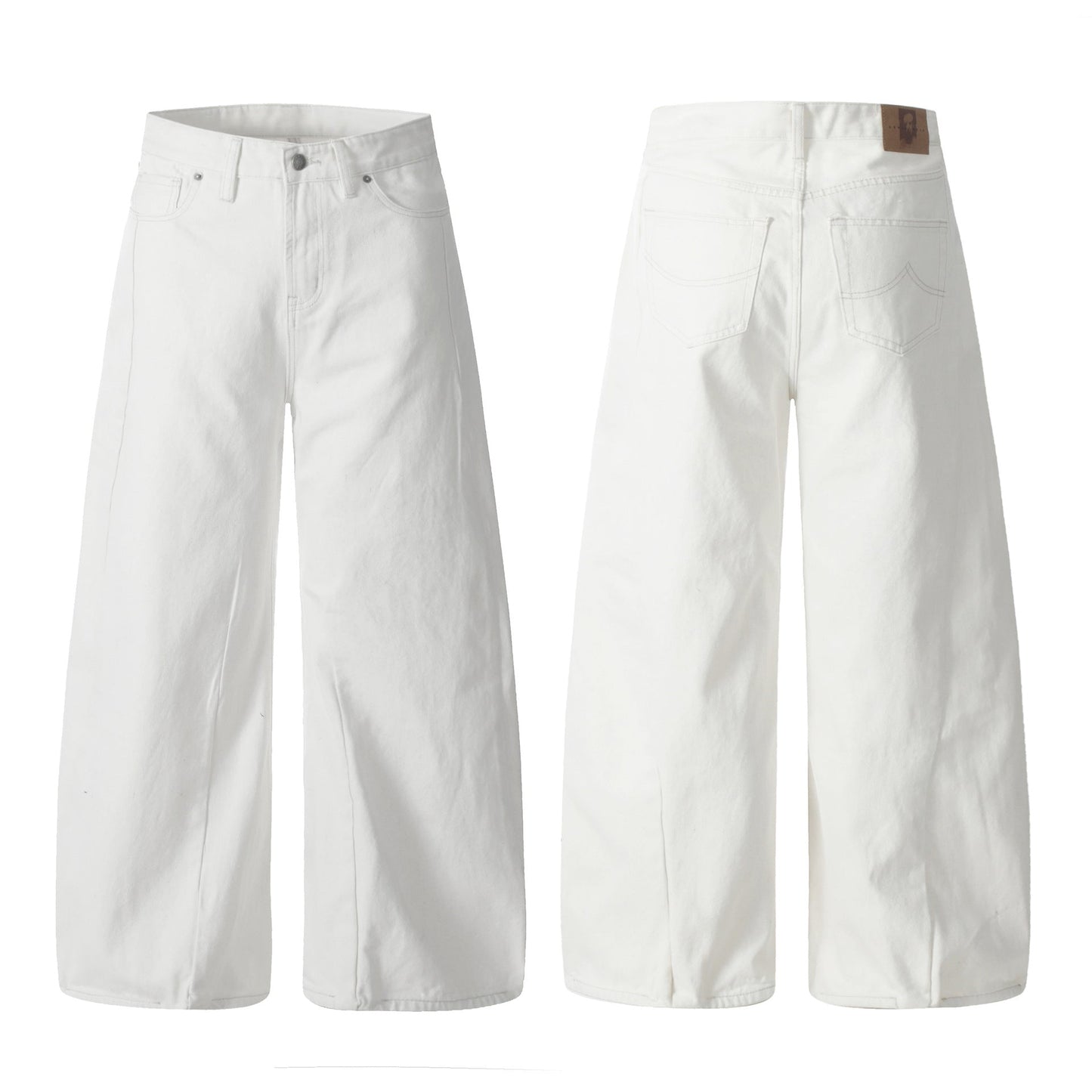 Clean Fit | White Baggy Pants - Luxuryurbanwear