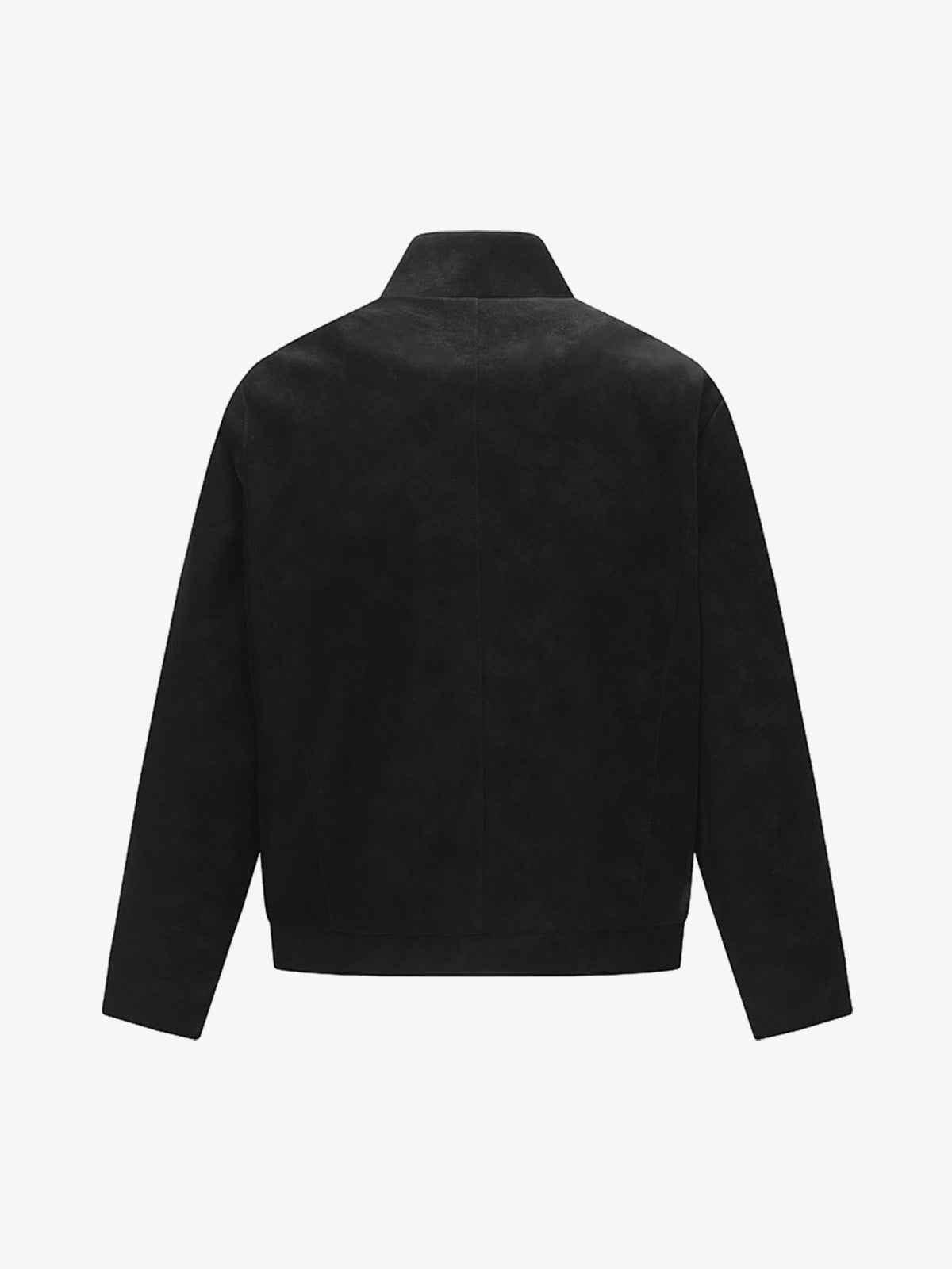 Suede Studded Zip Up Jacket