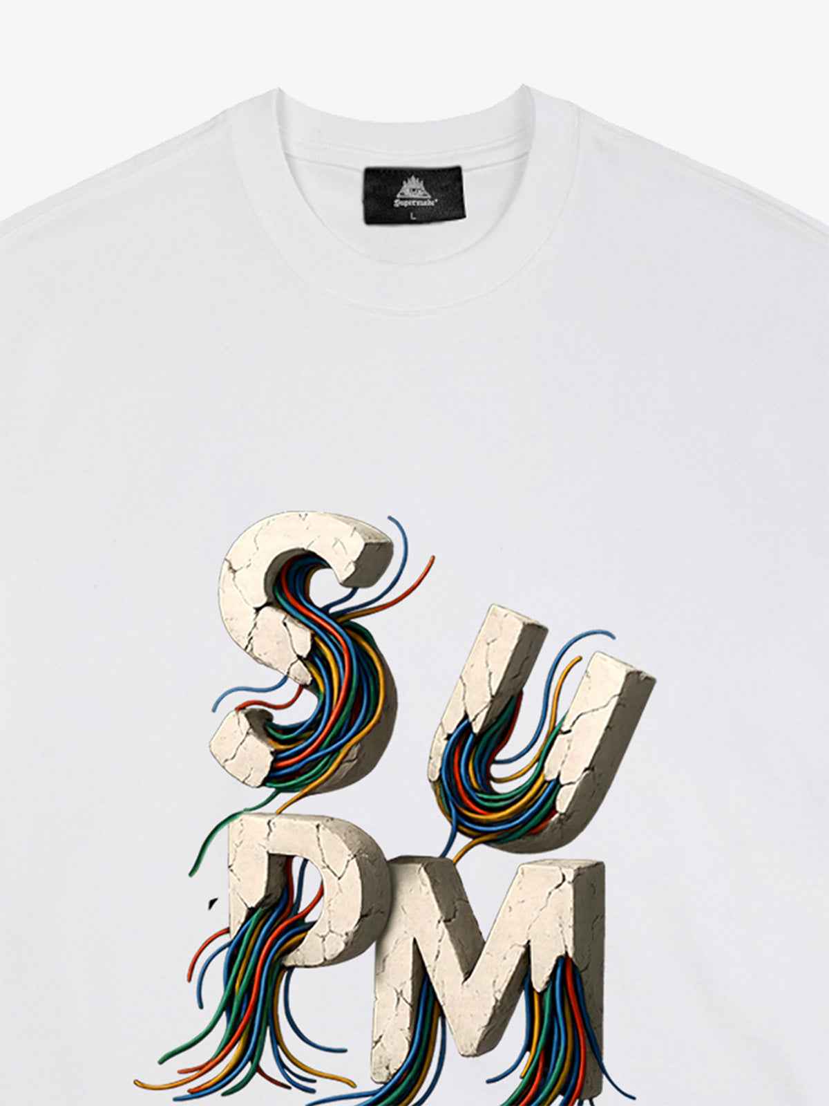 SPMD Letter Cable Graphic T-Shirt