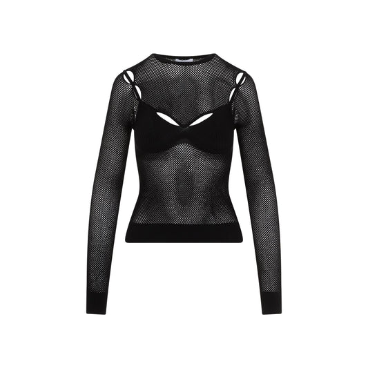 Off White Net Arrow Bralette Top Women