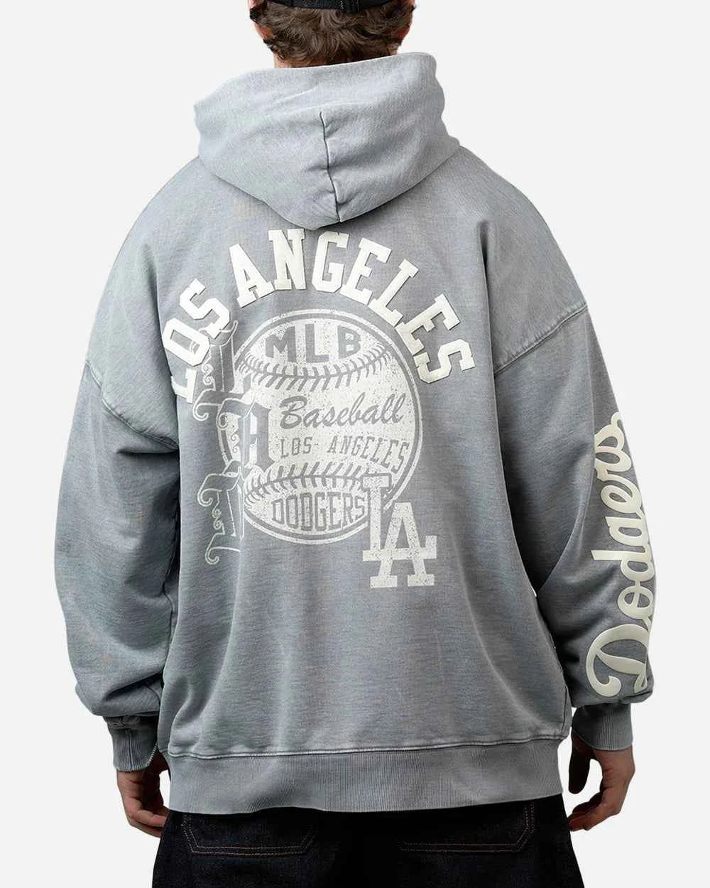 Pro Standard La Dodgers Street Team Hoodie - Washed Grey