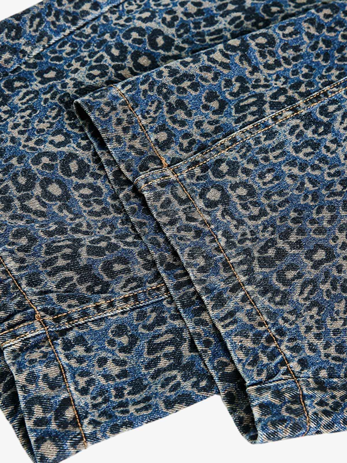 Denim Street Leopard Print Barrel Jeans - 2458