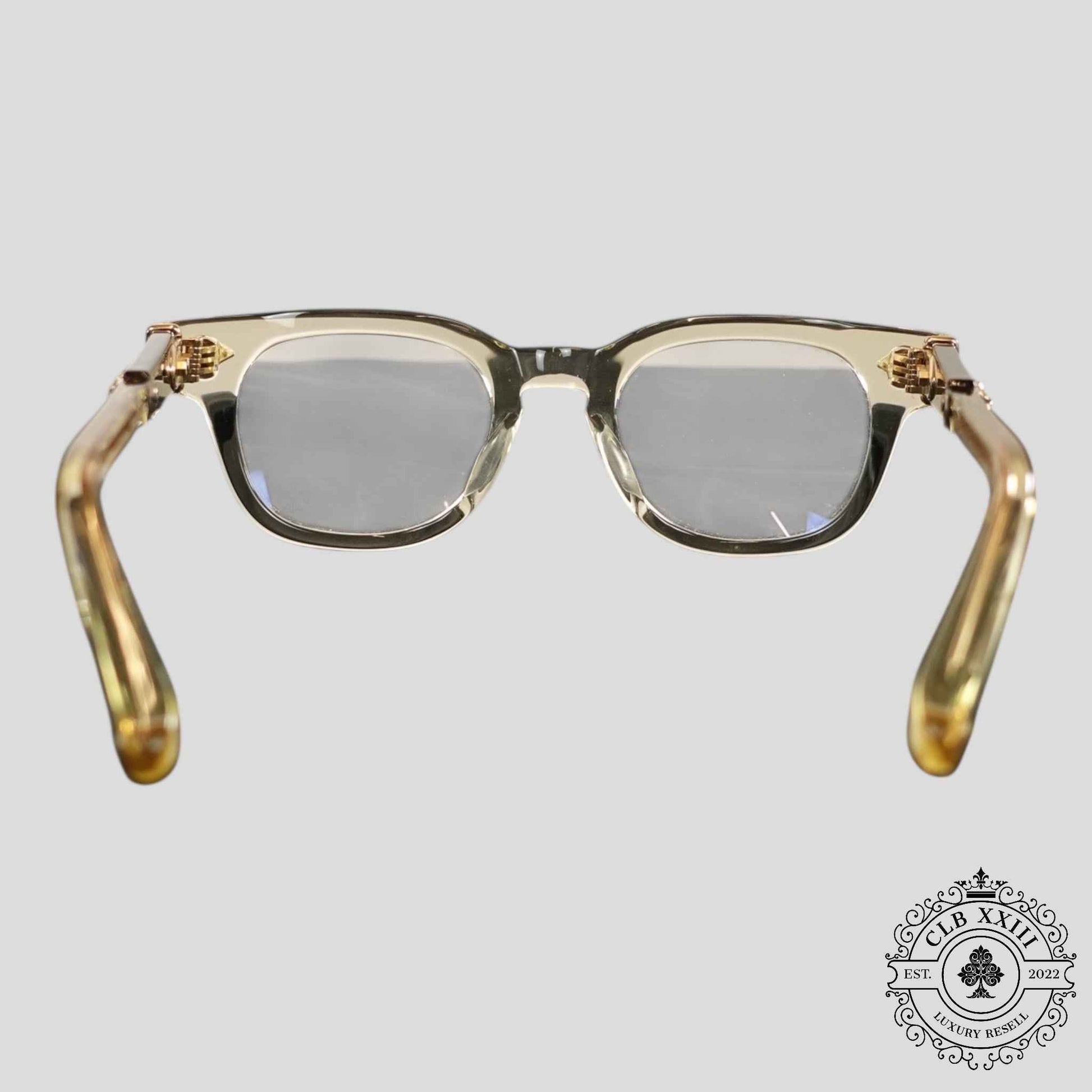 Chrome Hearts Jenna Tail Yea Glasses in Clear/Gold