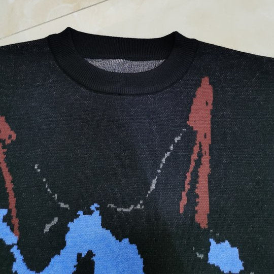 Doberman Graphic | Knit Sweater - Luxuryurbanwear