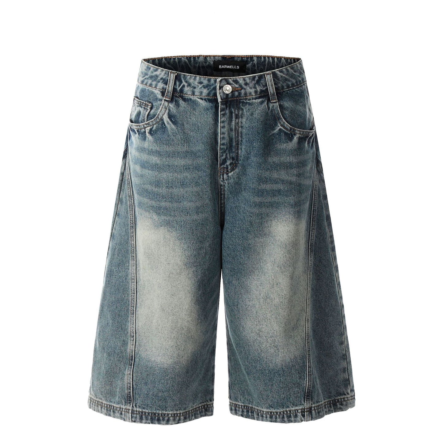 Blue Washed Baggy Denim Shorts - Classic Urban Jorts | LuxuryUrbanwear - Luxuryurbanwear