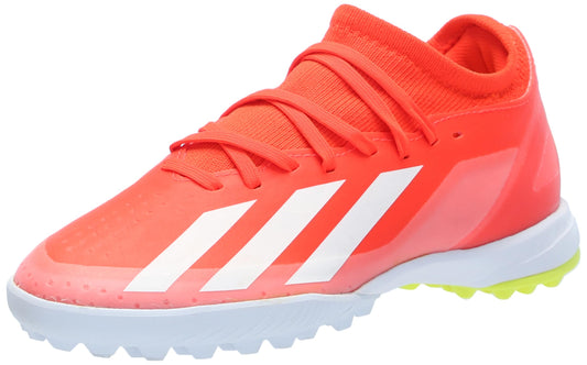 adidas Unisex X Crazyfast League Turf Sneaker Solar Red/White/Team Solar Yellow 7.5 US Men