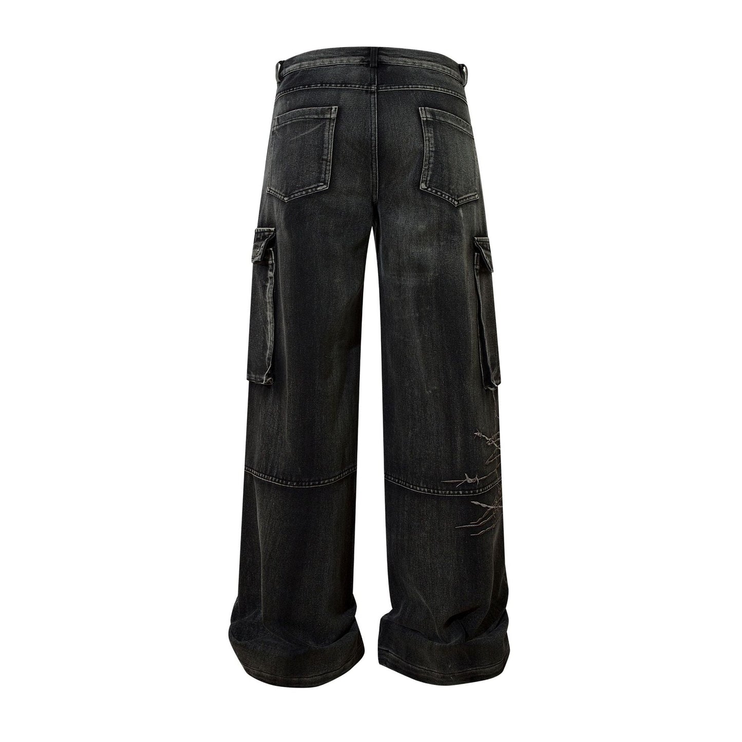 Barbed Wire Print | Baggy Jeans - Luxuryurbanwear