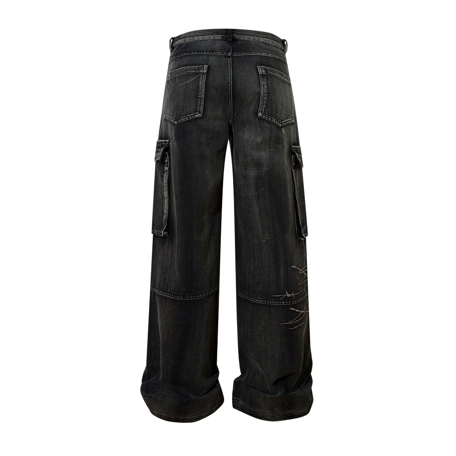 Barbed Wire Print | Baggy Jeans - Luxuryurbanwear