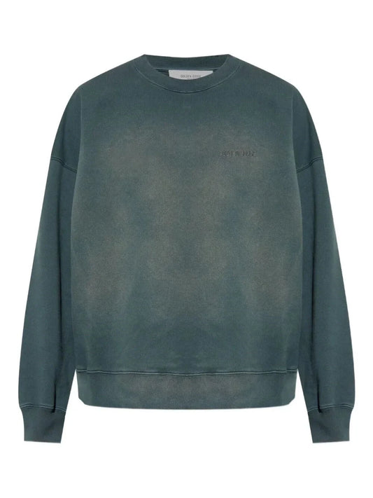 Golden Goose Men `Journey` Crew-Neck Sweatshirt With Embroidery