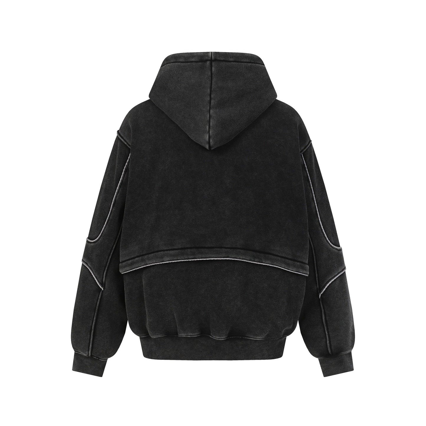 Retro Deconstructed | Patchwork Washed Hoodie - Luxuryurbanwear