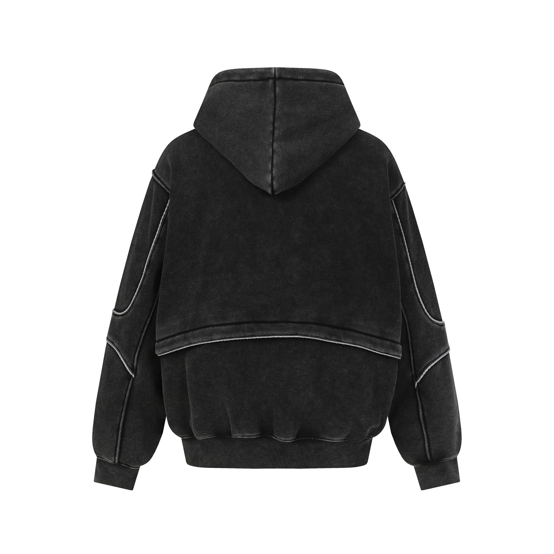Retro Deconstructed | Patchwork Washed Hoodie - Luxuryurbanwear