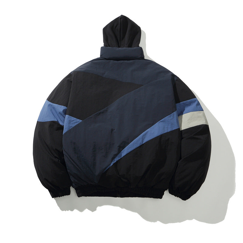 Color Blocking | Contrast Hooded Coat - Luxuryurbanwear