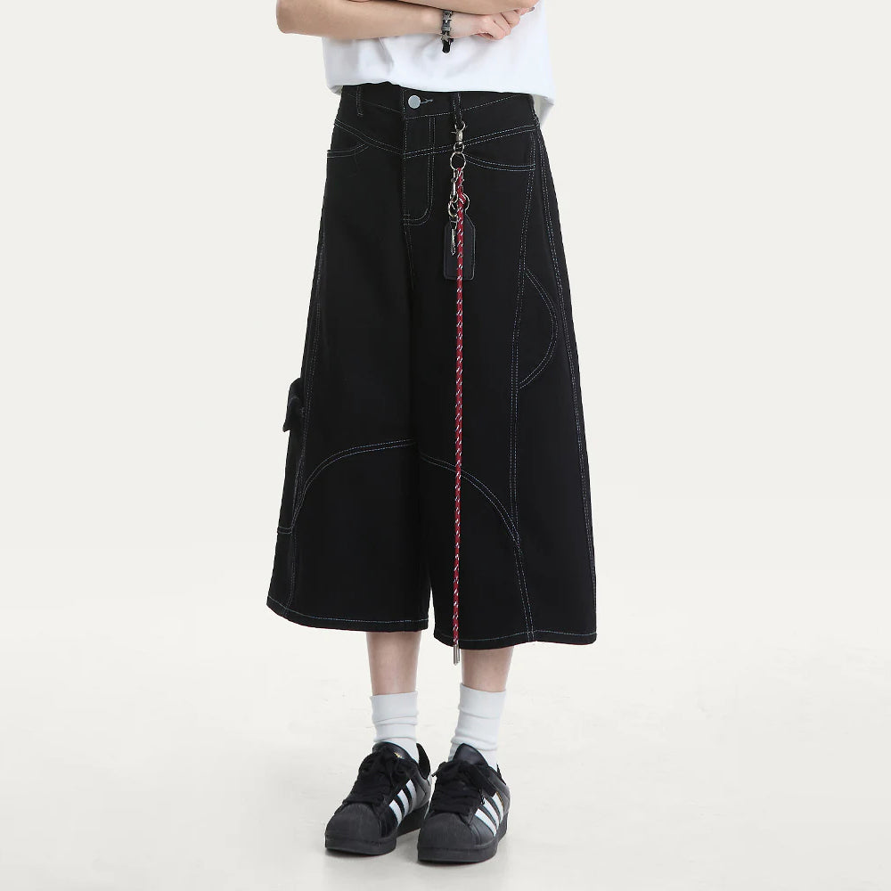 Welt-Embellished | Demin Shorts - Luxuryurbanwear