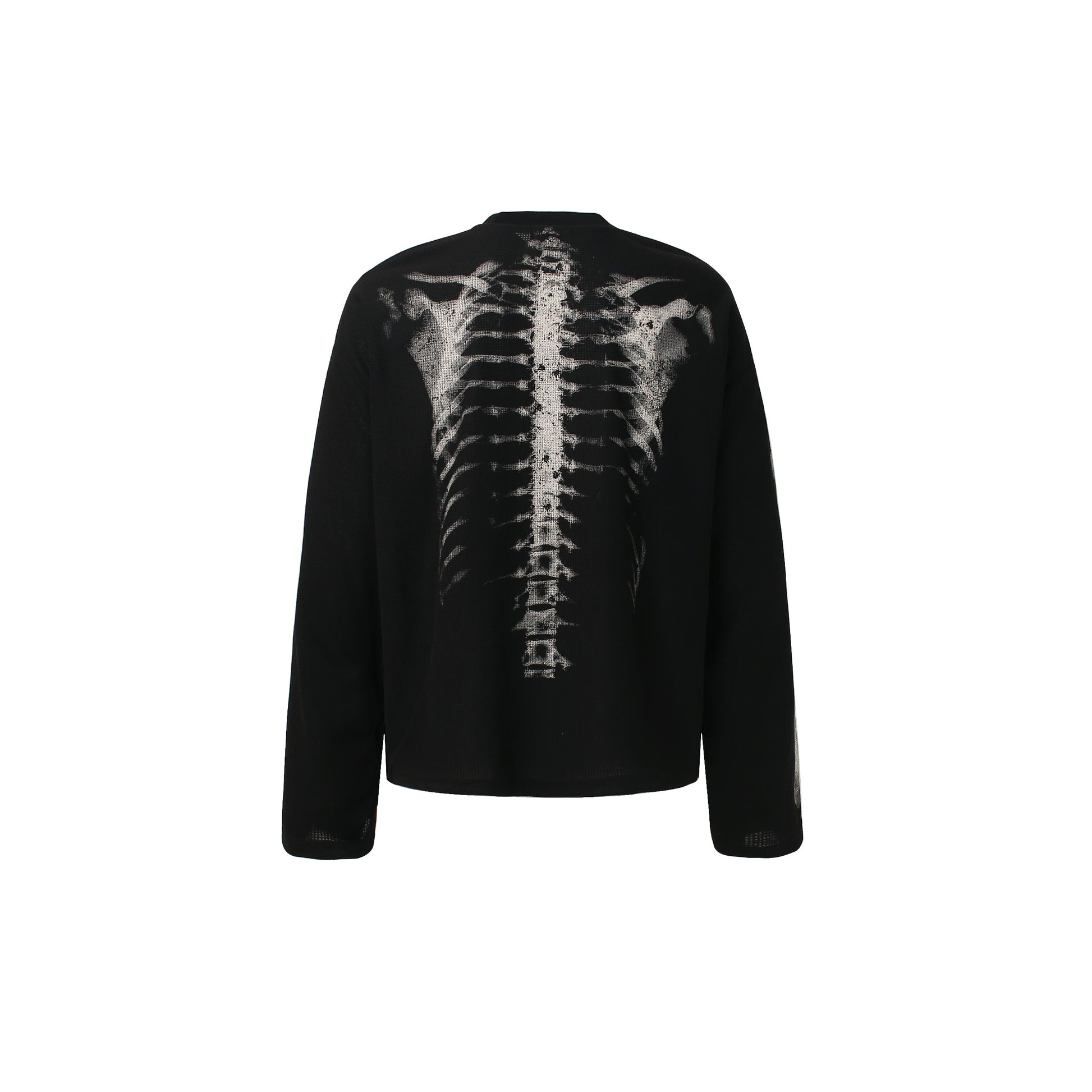 X-Ray Skeleton | Waffle Long Sleeve T-Shirt - Luxuryurbanwear
