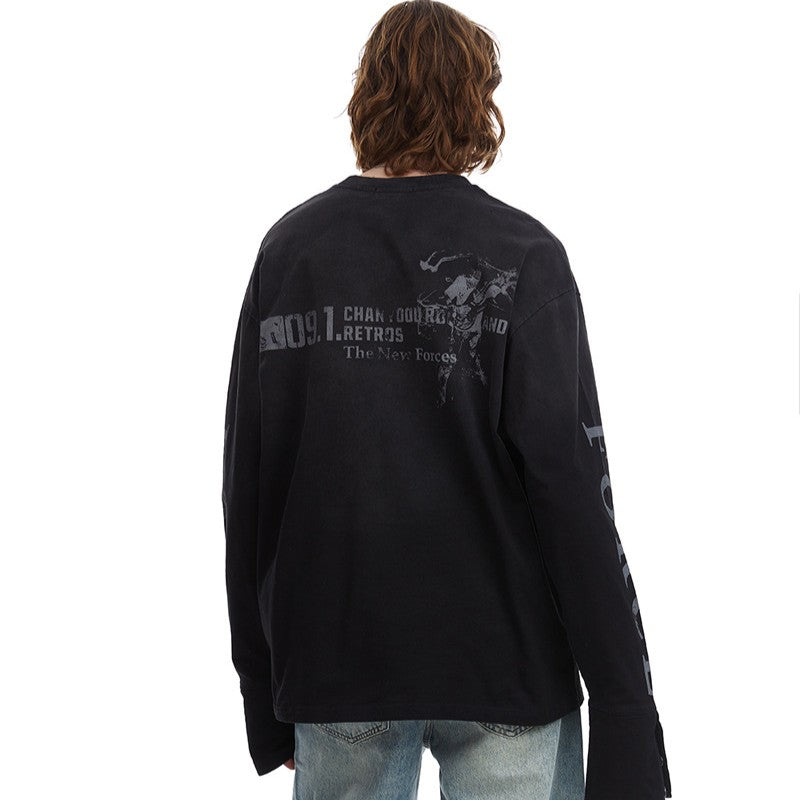 09 | Distressed Long Sleeve T-Shirt - Luxuryurbanwear