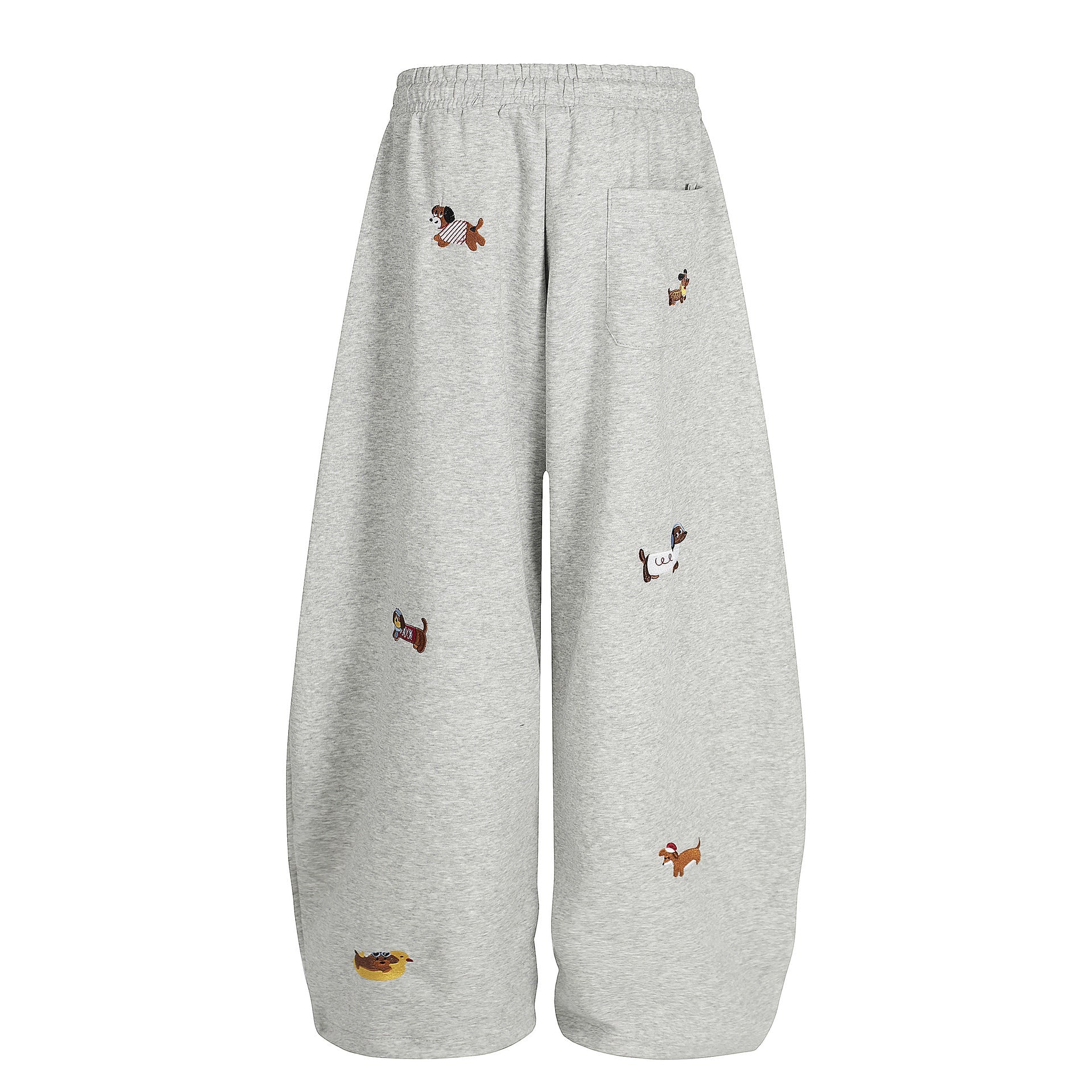 Embroidery | Dog Baggy Barrel Sweatpants - Luxuryurbanwear
