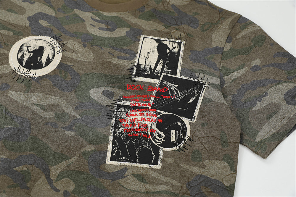 Collage Camouflage T-Shirt - Distorted Tactical Graphic Tee | LuxuryUrbanwear - Luxuryurbanwear