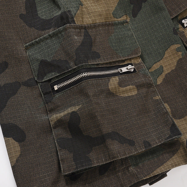 Utility Streetwear | Camo Cargo Shorts - Luxuryurbanwear