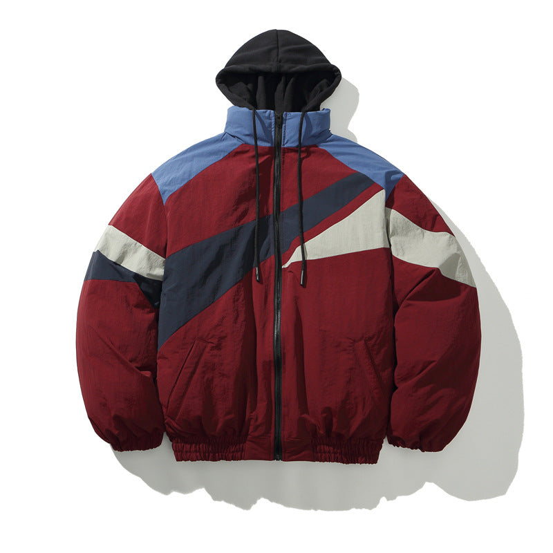 Color Blocking | Contrast Hooded Coat - Luxuryurbanwear