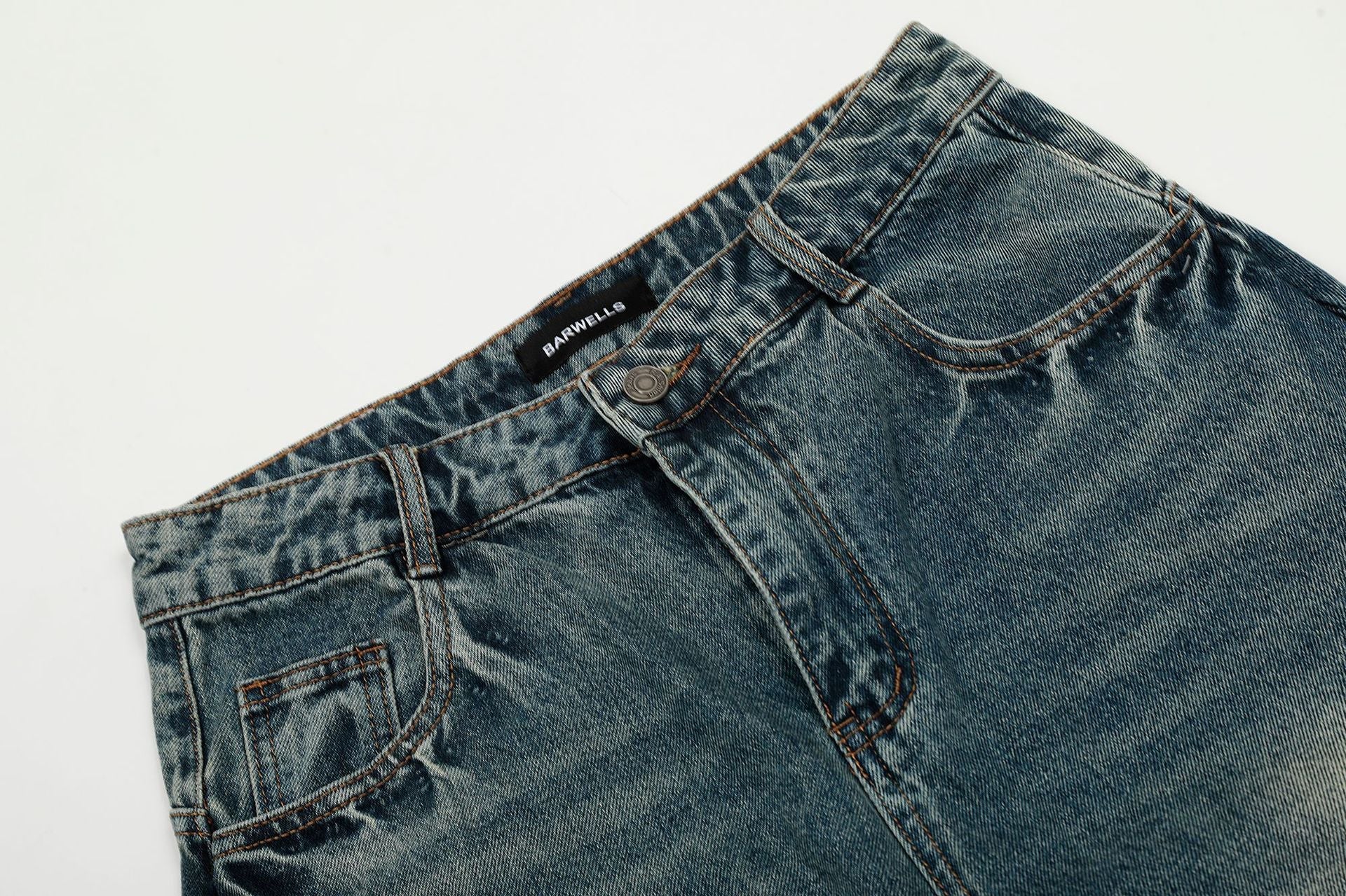 Blue Washed Baggy Denim Shorts - Classic Urban Jorts | LuxuryUrbanwear - Luxuryurbanwear