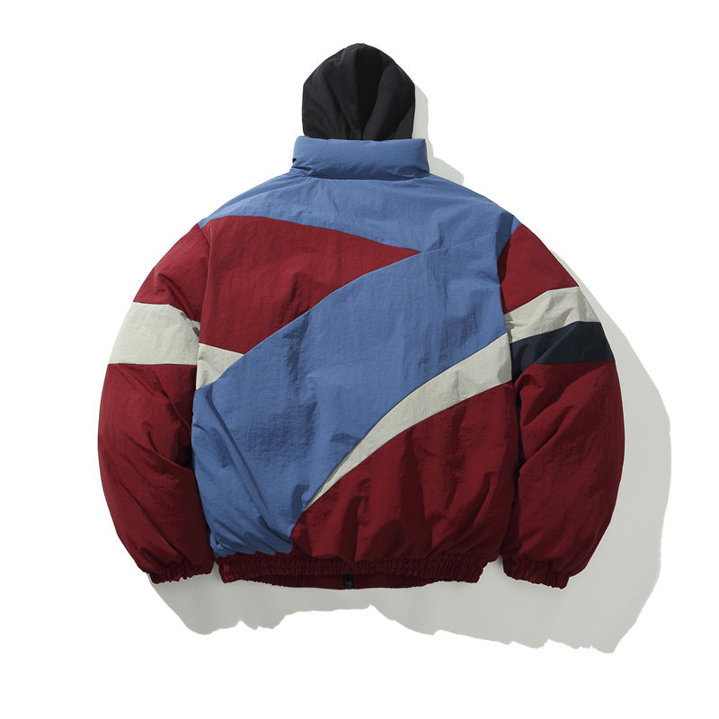Color Blocking | Contrast Hooded Coat - Luxuryurbanwear