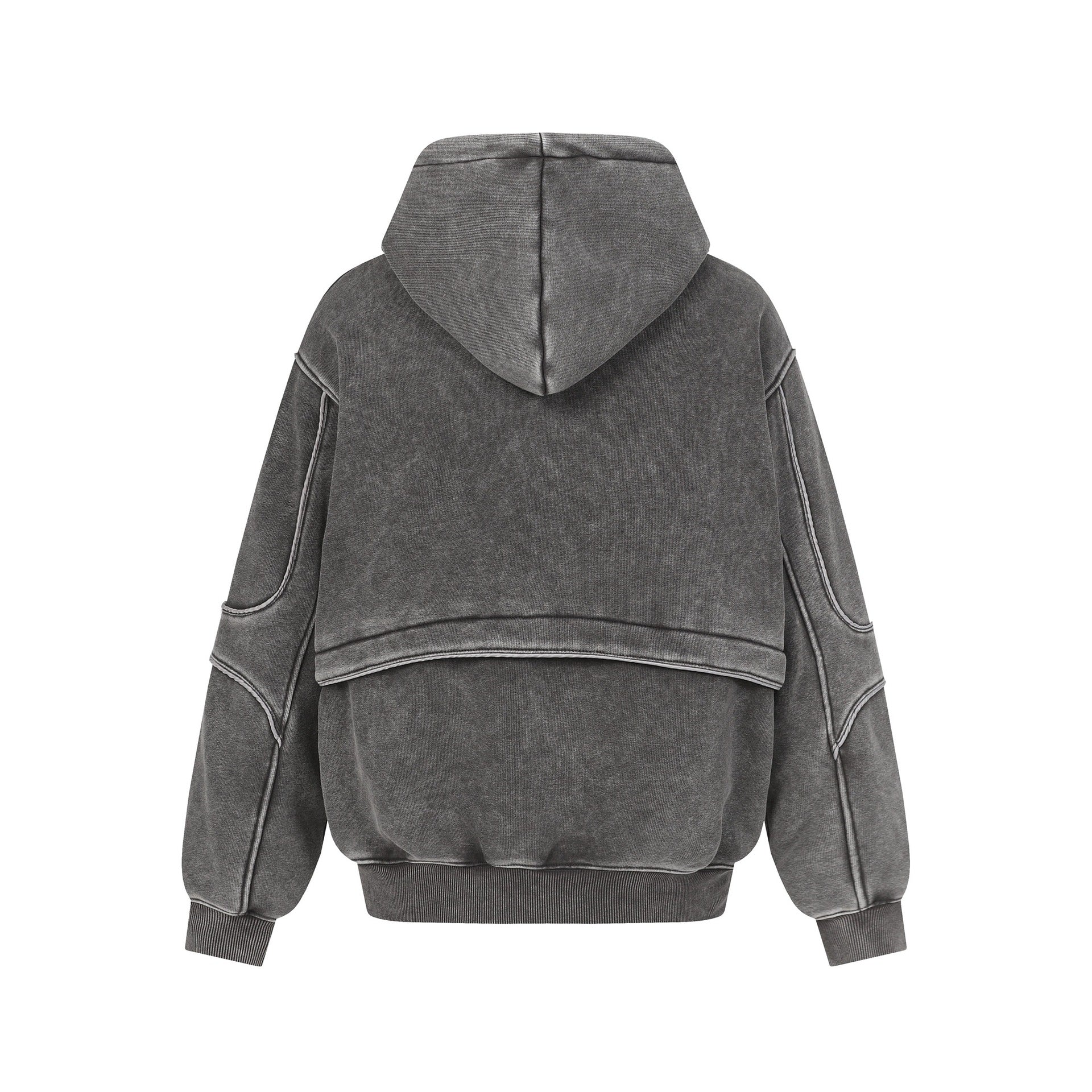 Retro Deconstructed | Patchwork Washed Hoodie - Luxuryurbanwear